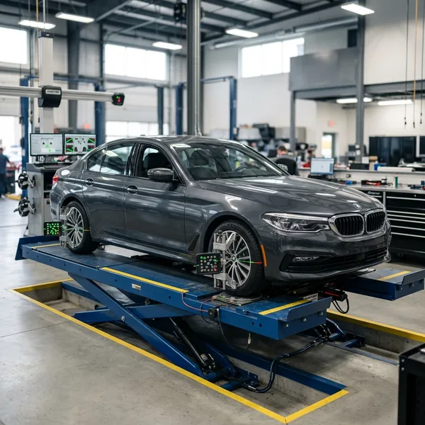 Carro em alinhamento de direção na AGIS Car Service